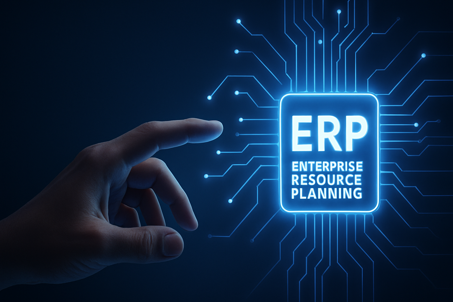 ERP hand reaching towards chip